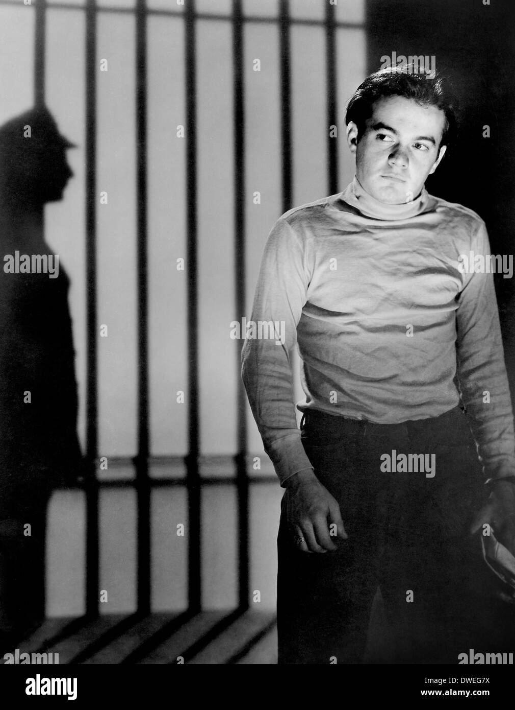 Leo Gorcey, en el plató de la película, "escuela del delito" dirigida por Lewis Seiler, 1938 Foto de stock
