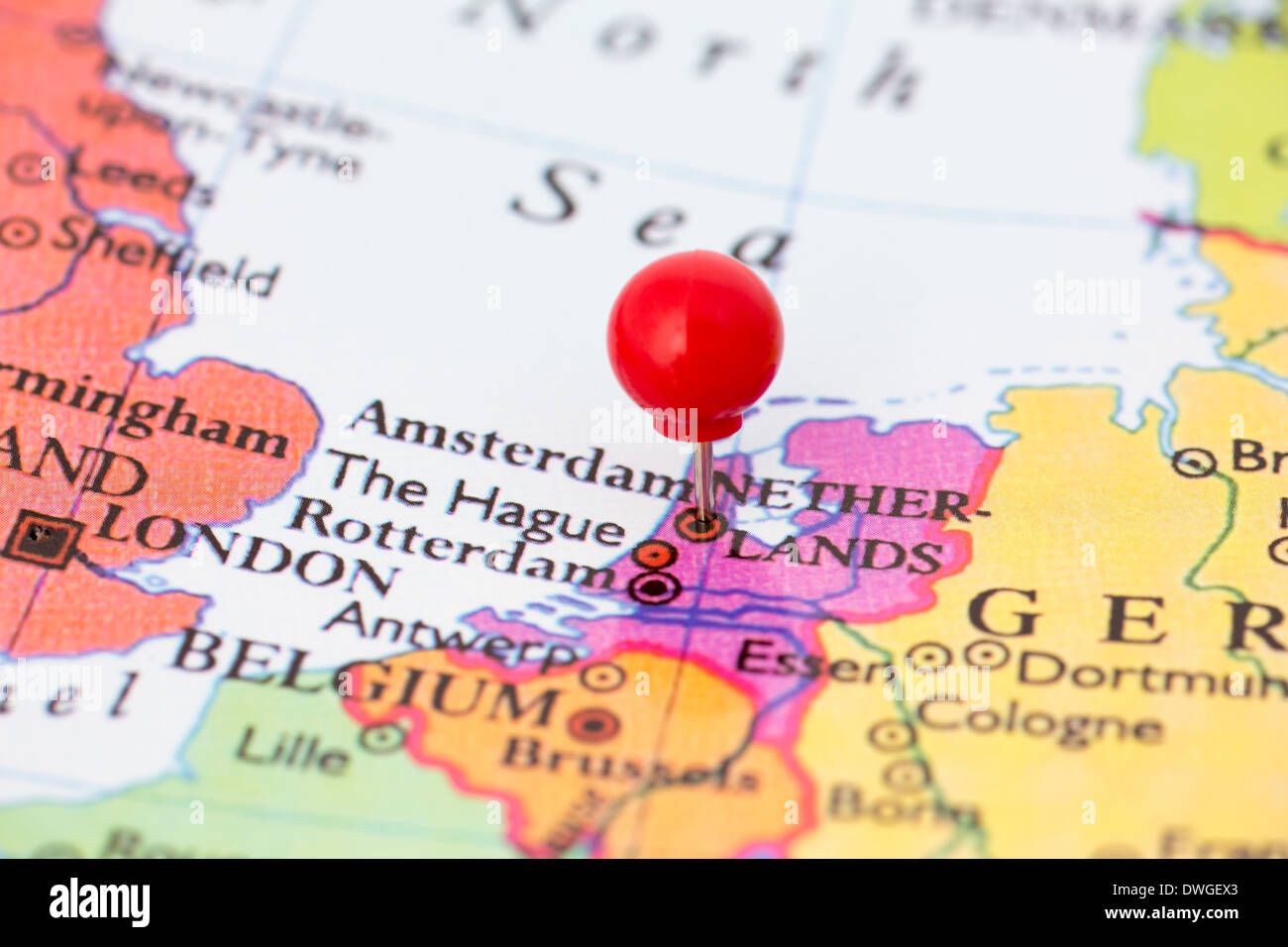 Mapa de Países Bajos Foto de stock