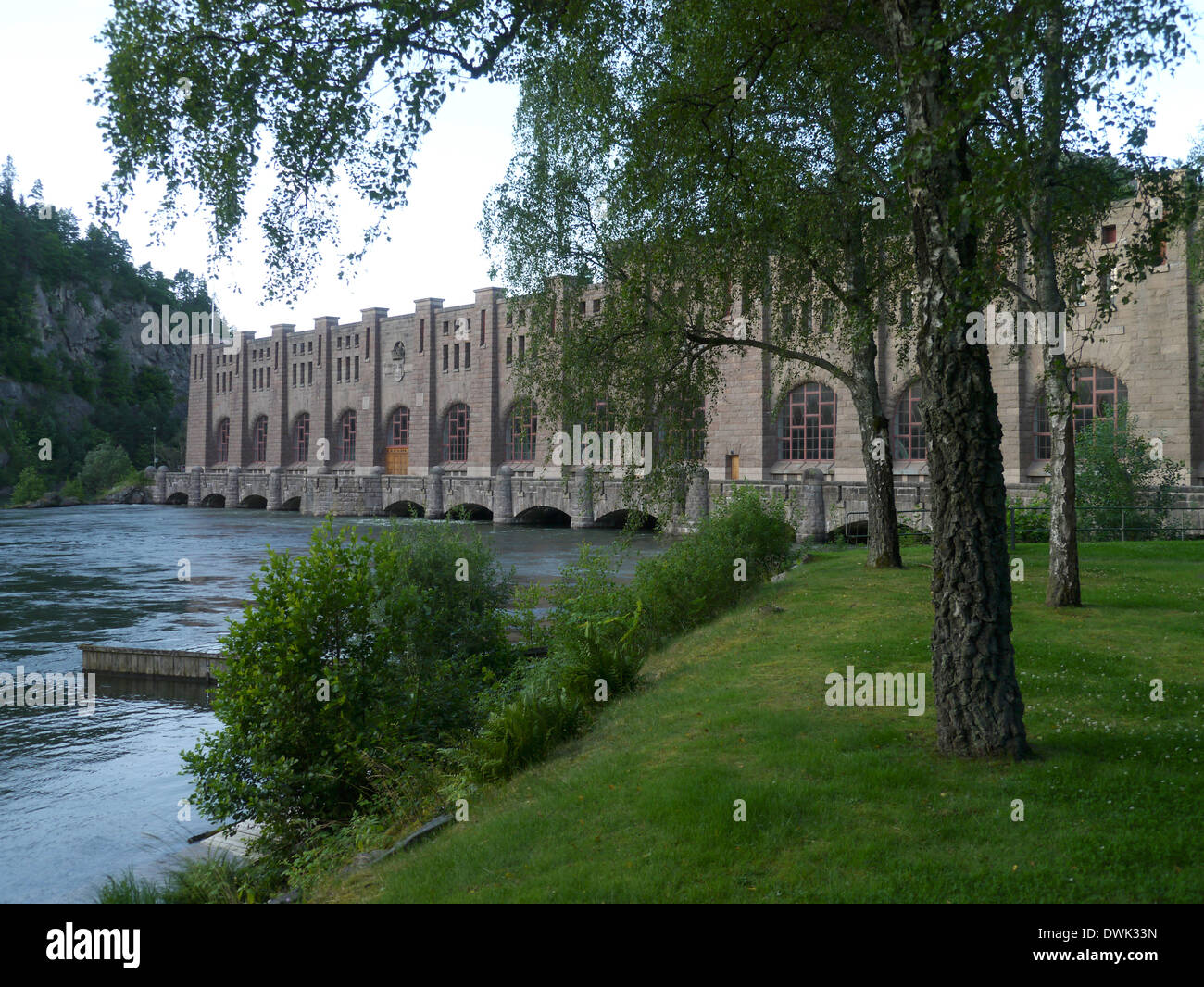 Central hidroeléctrica olidan, Trollhättan, västra götalands län, Västergötland, Suecia Foto de stock