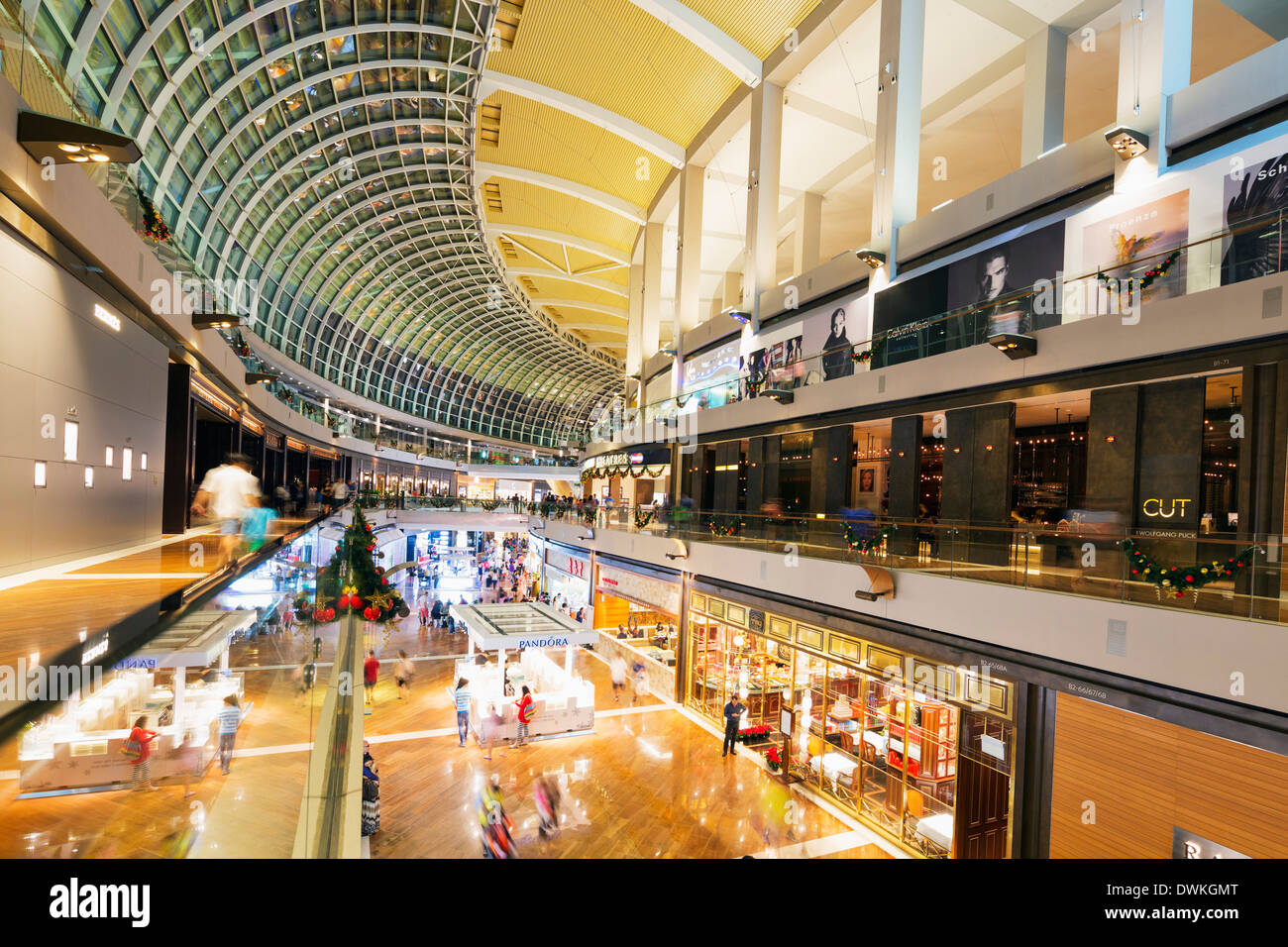 El centro comercial Marina Bay Sands, Singapur, Sudeste de Asia, Asia Foto de stock