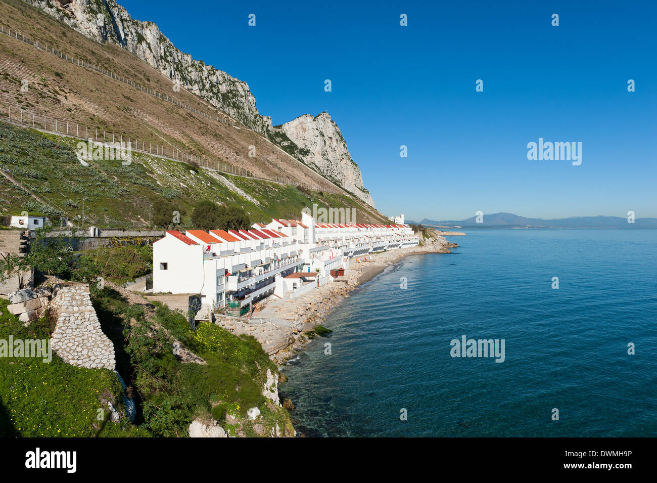 Casas en Sandy Bay Gibraltar Foto de stock