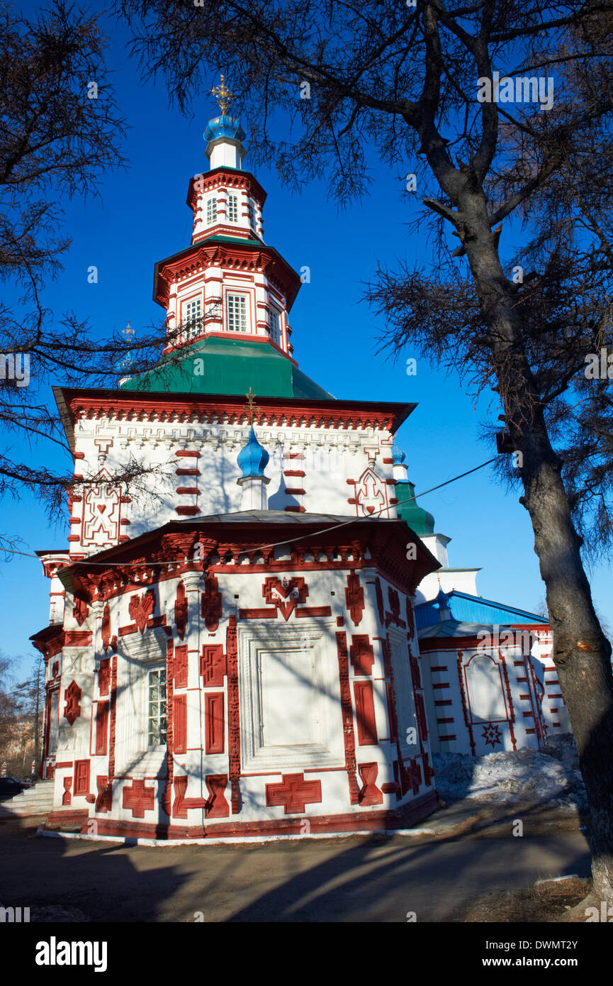 La Iglesia de la Santa Cruz, Irkutsk, Siberia, Rusia, Eurasia Foto de stock