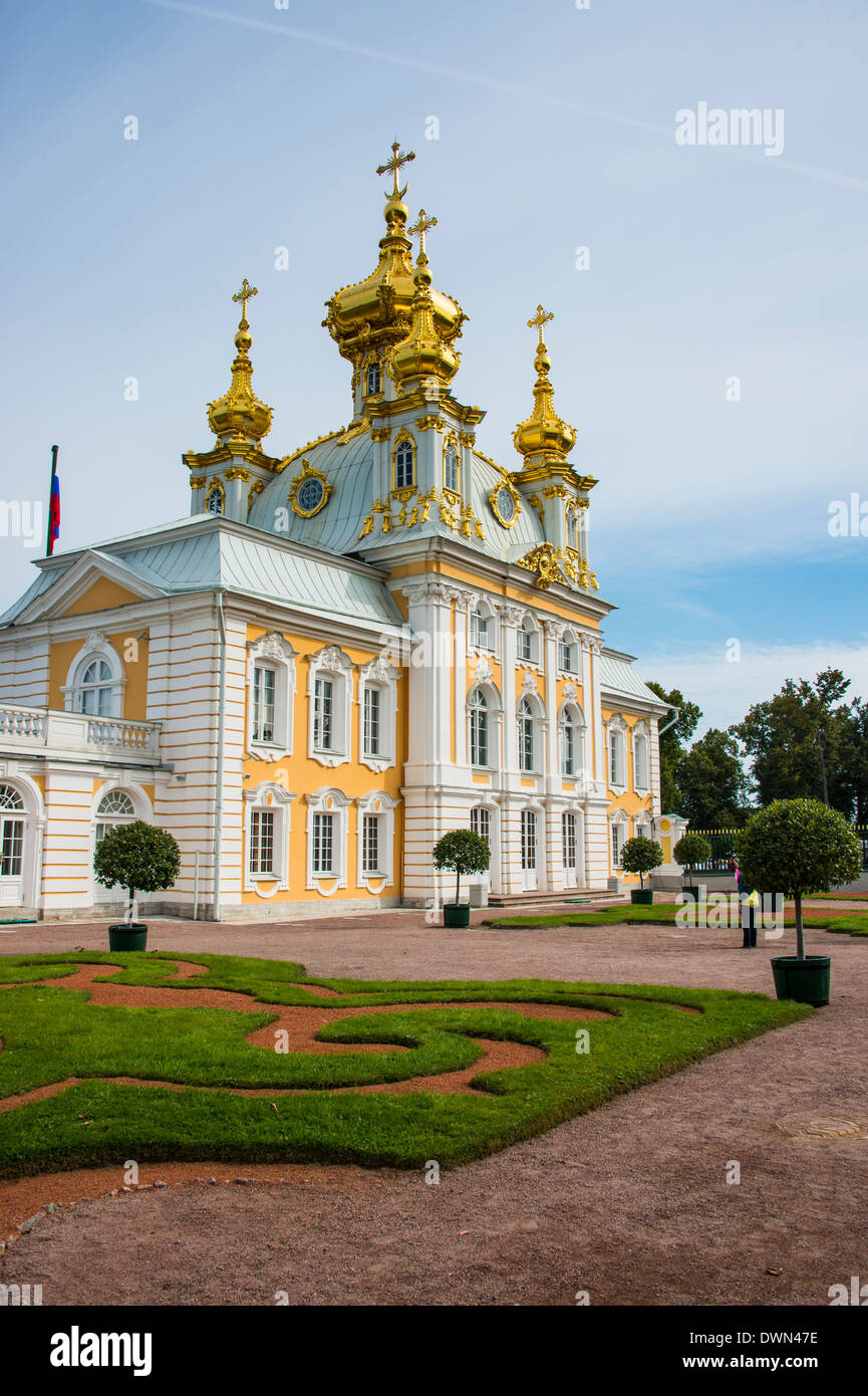 Peterhof (Petrodvorets), Sitio de Patrimonio Mundial de la UNESCO, en San Petersburgo, Rusia, Europa Foto de stock