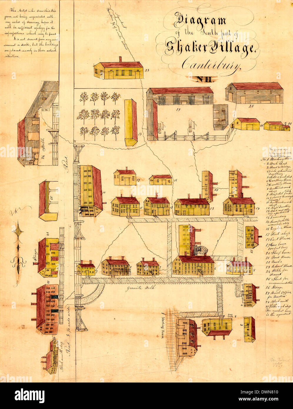 Mapa de canterbury new hampshire fotografías e imágenes de alta