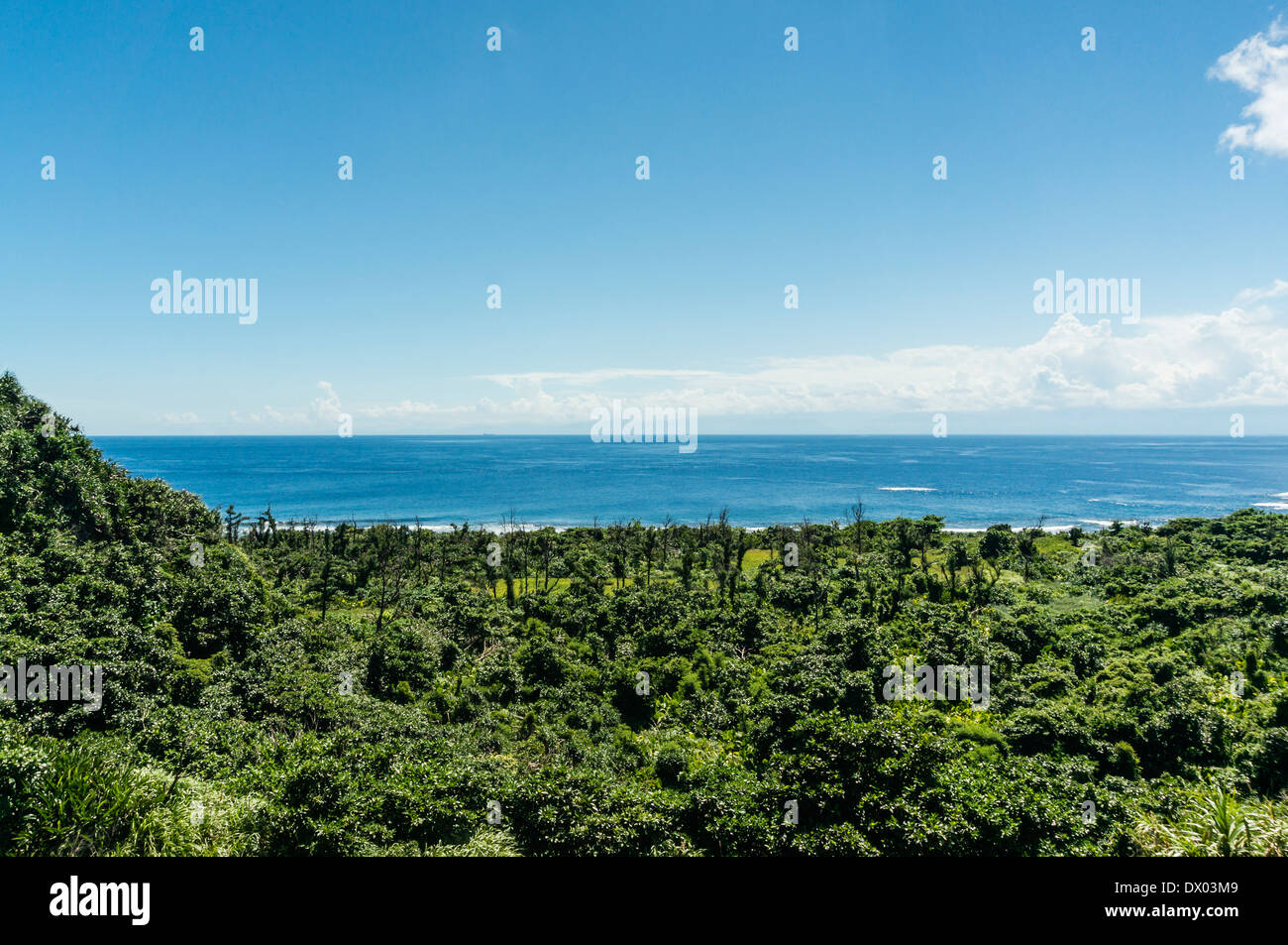 Costa de la Isla Verde, Taitung, Taiwán Foto de stock