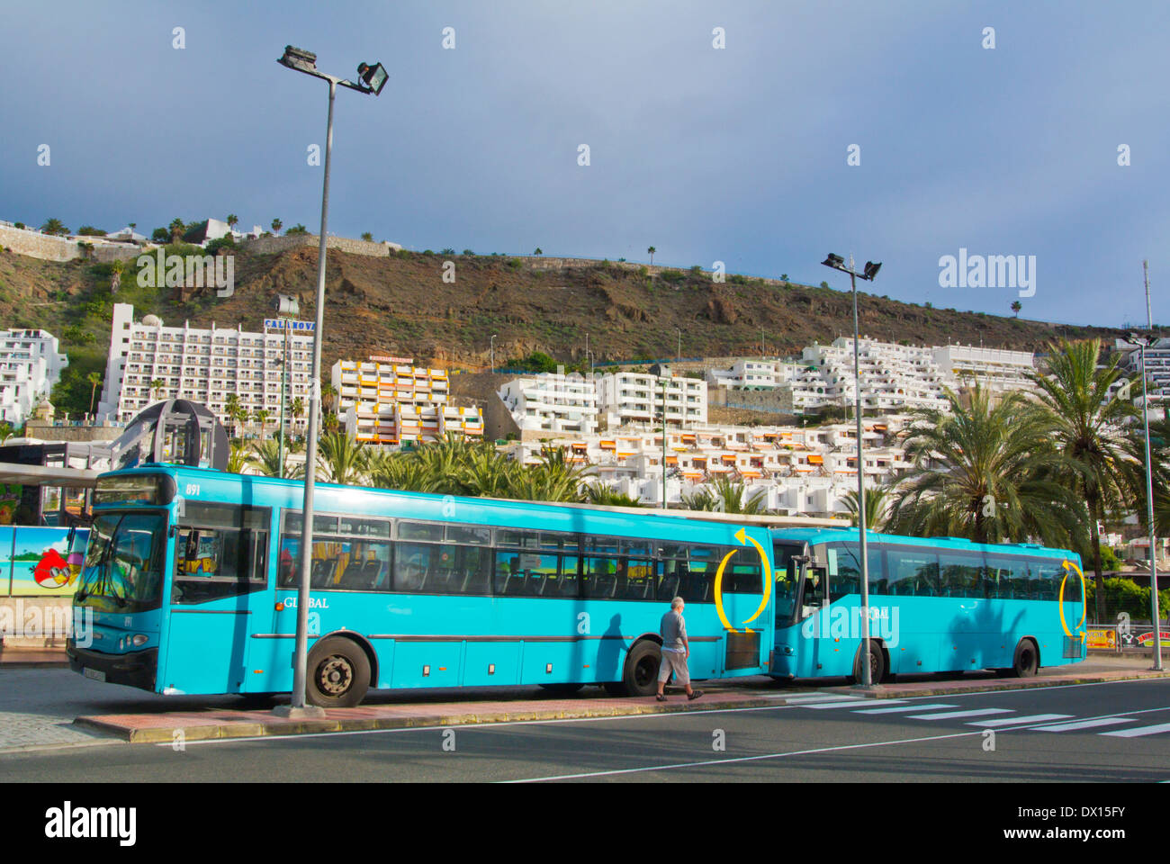 La estación de autobuses de larga distancia en Puerto Rico, la isla de Gran  Canaria, Islas Canarias, España, Europa Fotografía de stock - Alamy