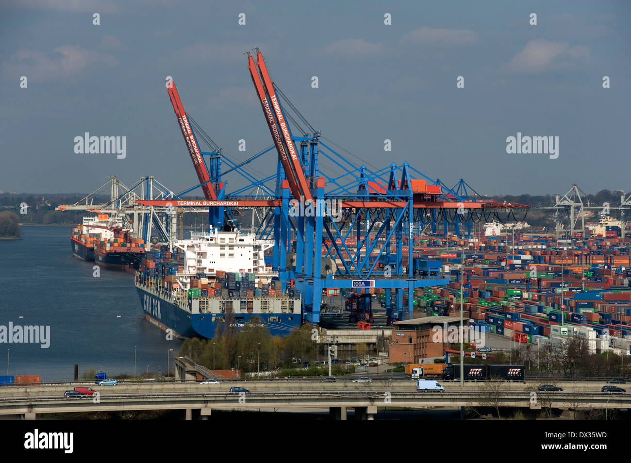 Puerto de Hamburgo Foto de stock