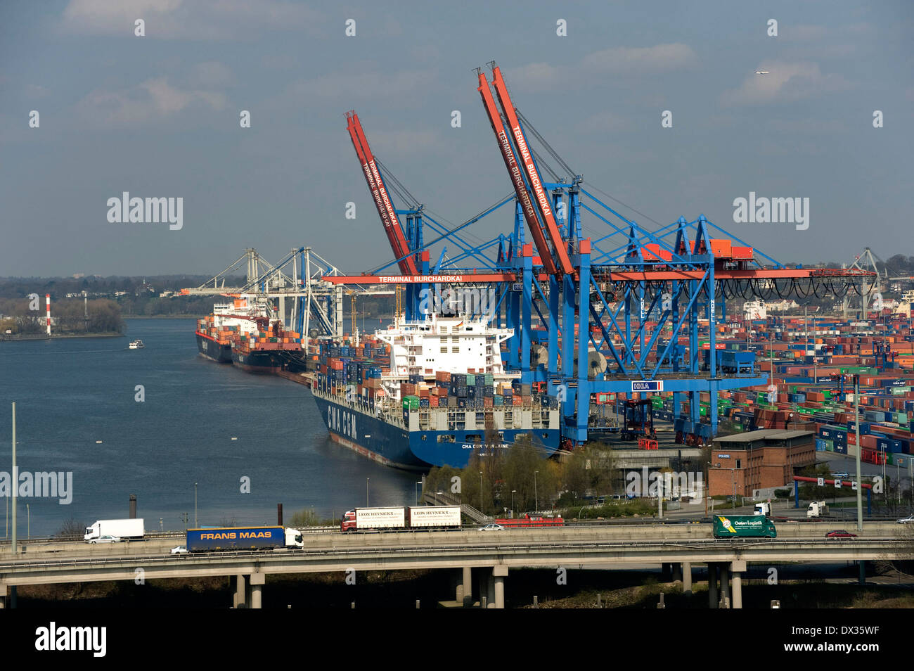 Puerto de Hamburgo Foto de stock