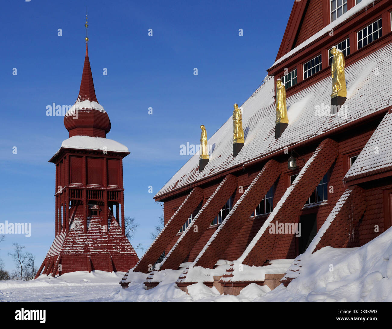 Iglesia de Kiruna, Norrbottens län, Laponia, Suecia Foto de stock