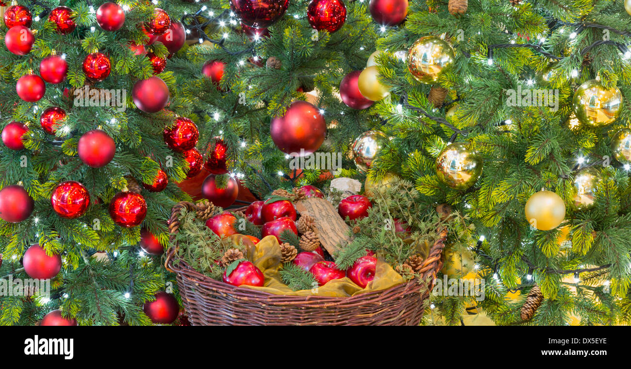 Adornos de Navidad Foto de stock