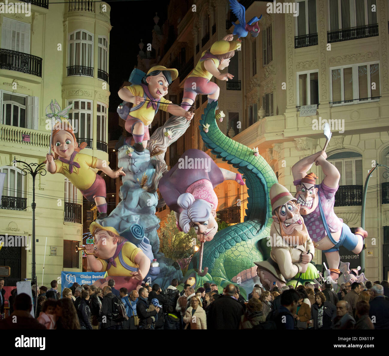 Valencia, España. 18 Mar, 2014. Muñecos gigantes en las calles de Valencia,  España. Las Fallas es una celebración tradicional celebrada en  conmemoración de San José, en la ciudad de Valencia, en España.