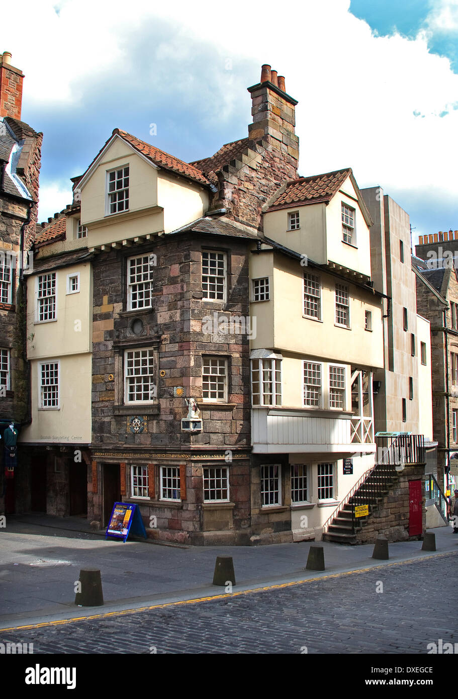 John Knox House, Edimburgo. Foto de stock