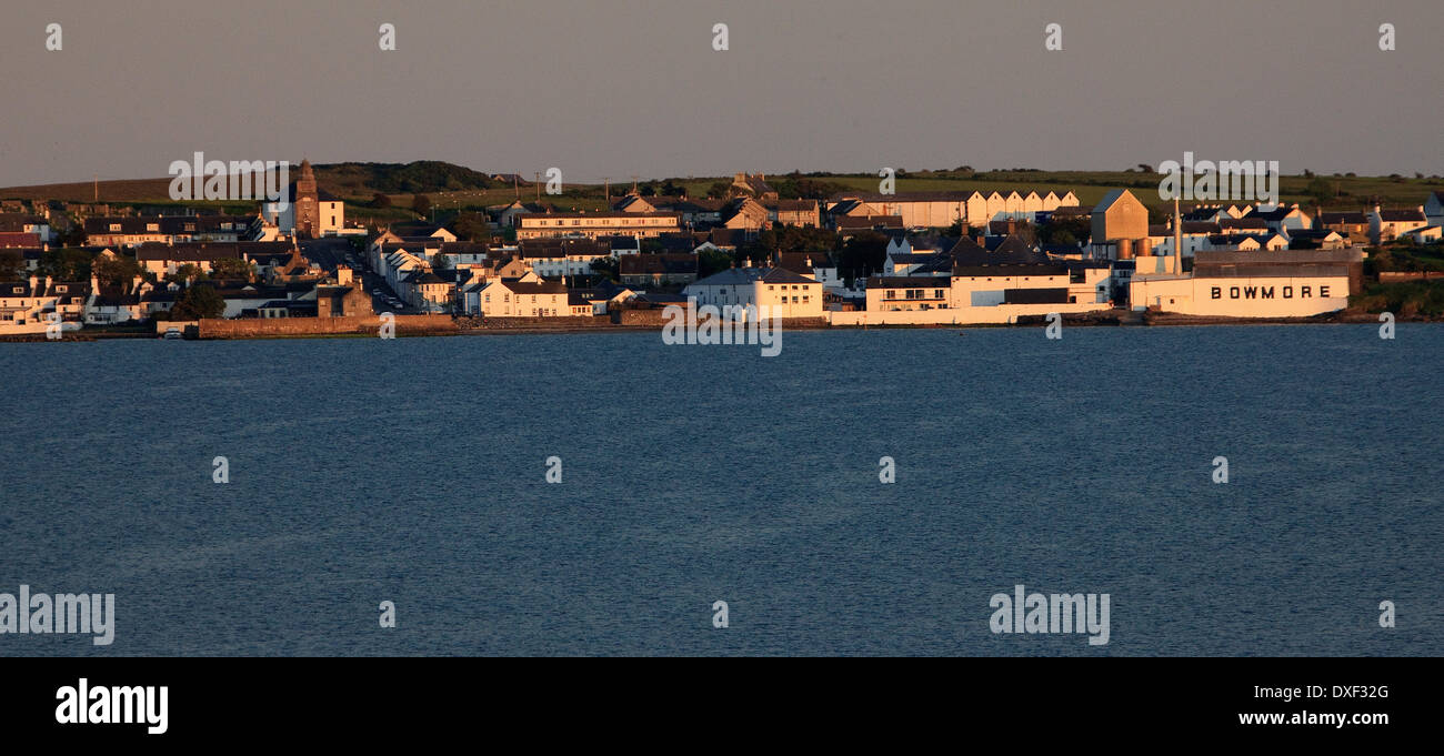Vista panorámica de Bowmore, Islay Foto de stock