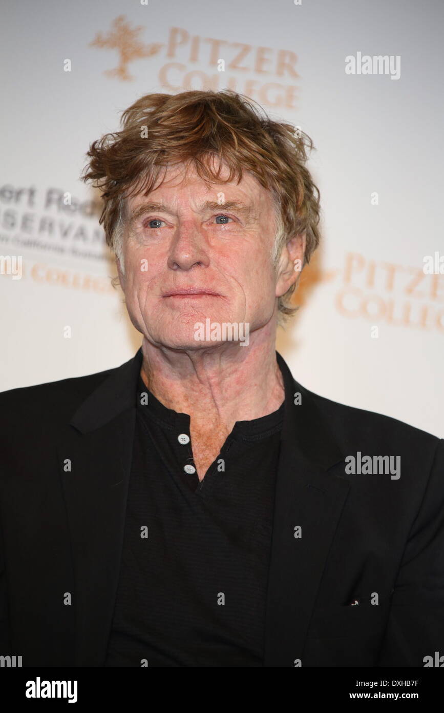 El actor Robert Redford Pitzer College con honores el actor Robert Redford con el nuevo 'El Robert Redford Conservancy' en los Angele Foto de stock