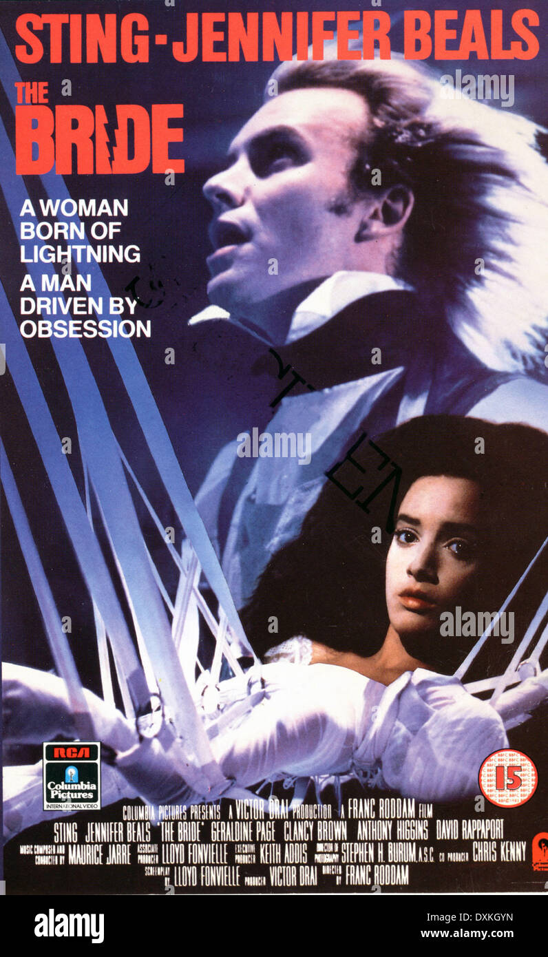 La novia (UK/US 1985) poster/VIDEO MANGA Foto de stock