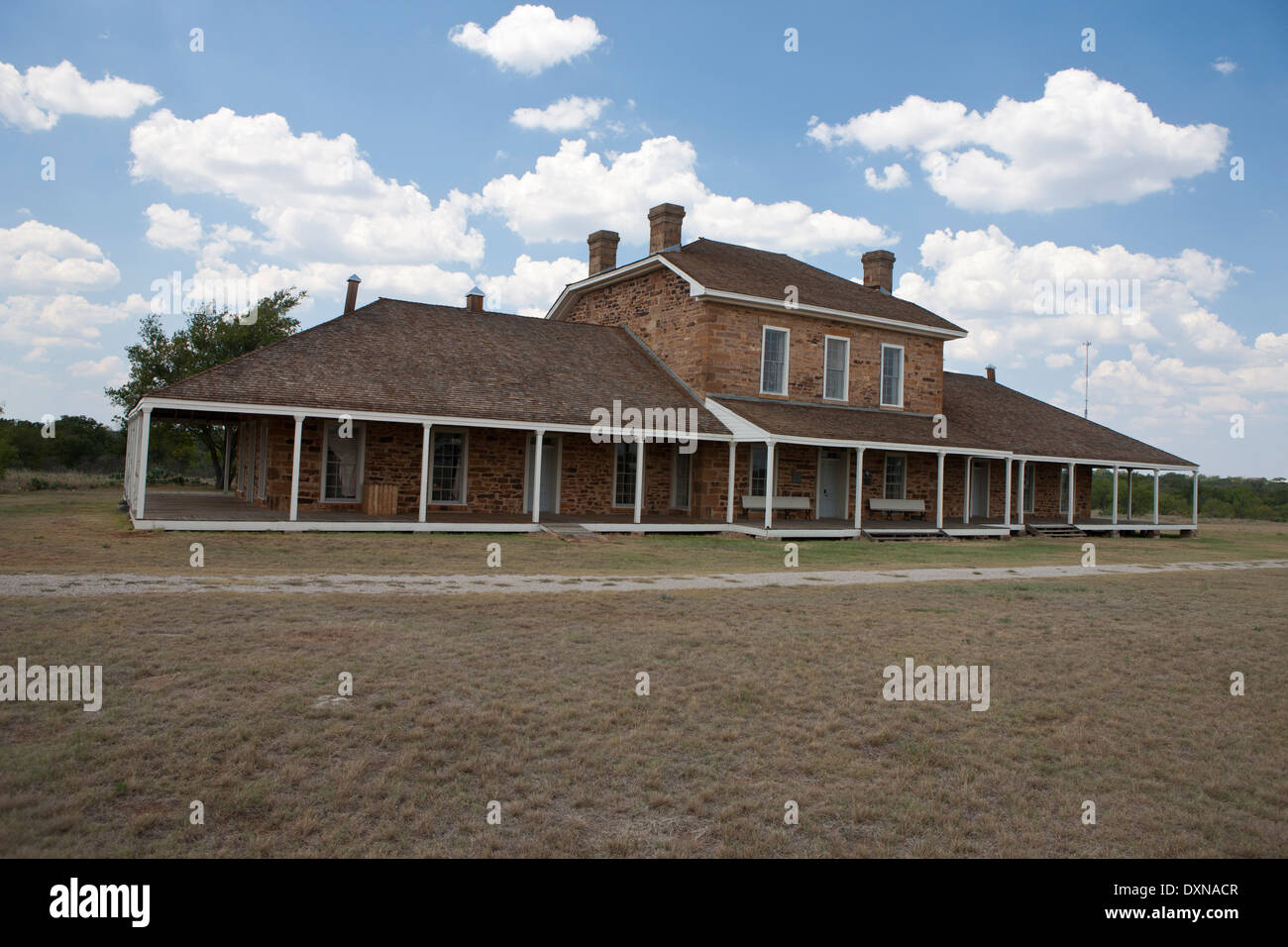 Edificio del hospital, Fort Richardson State Park, Jacksboro, Texas, Estados Unidos de América Foto de stock