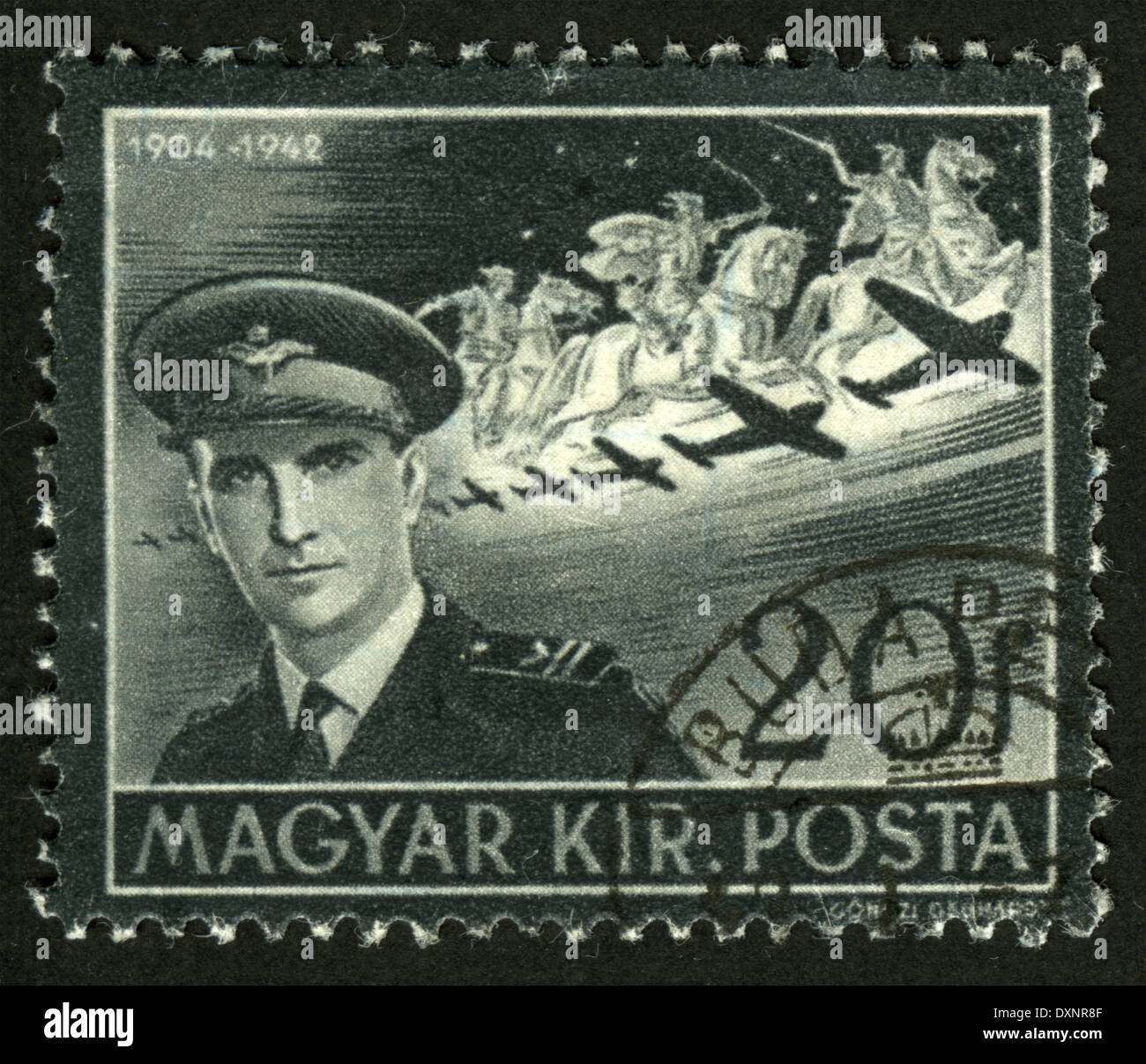 Hungría,sello, circa 1942 Foto de stock
