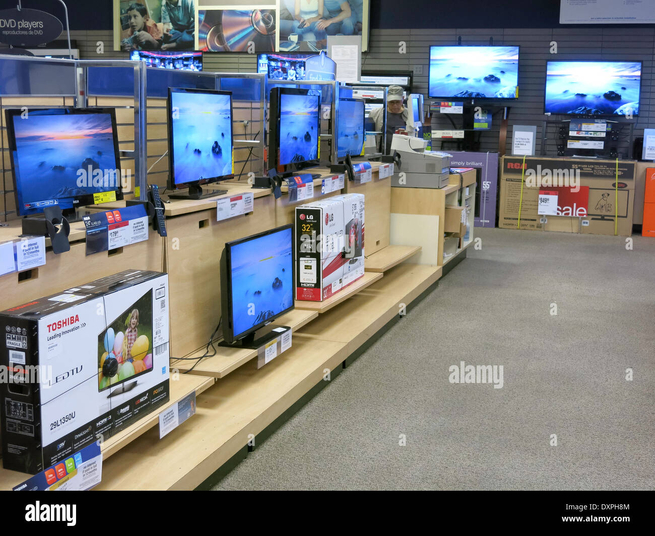 TV (tele & Tellies) Mostrar en la tienda Sears, Westshore Plaza, Tampa,  Florida, EE.UU Fotografía de stock - Alamy