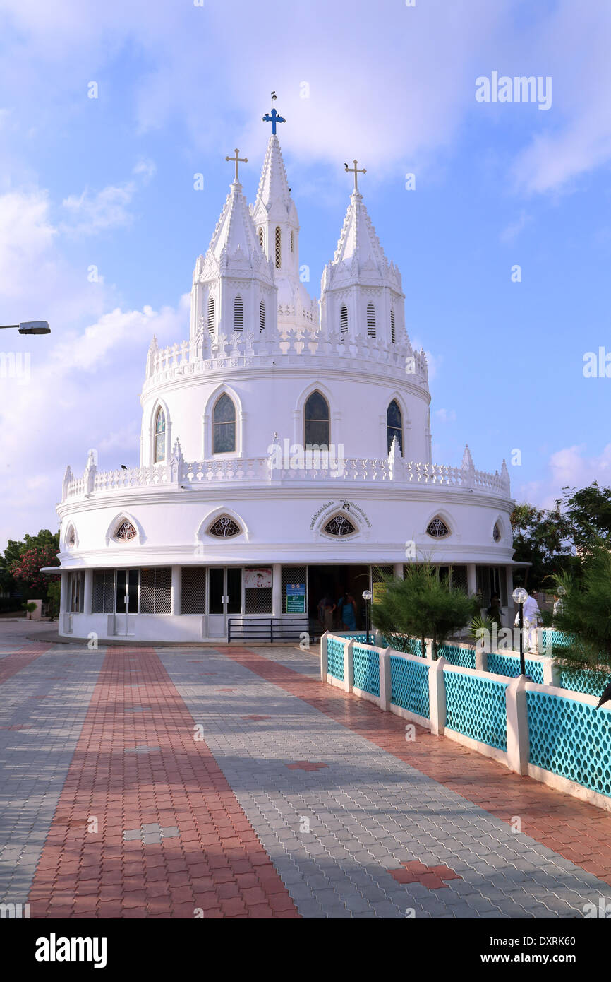 Capilla de adoración Vailankanni, distrito de Nagapattinam, Tamil Nadu, India Foto de stock