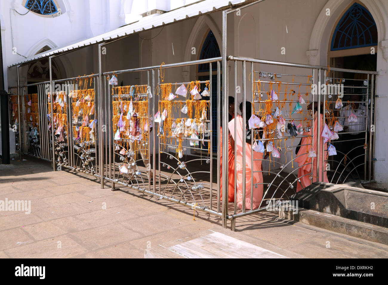 Santuario Basílica de Nuestra Señora de la salud de Vailankanni, distrito de Nagapattinam, Tamil Nadu, India Foto de stock