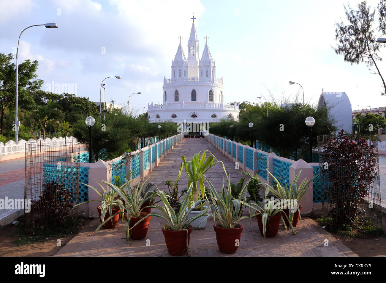 Capilla de adoración, Vailankanni, distrito de Nagapattinam, Tamil Nadu, India Foto de stock