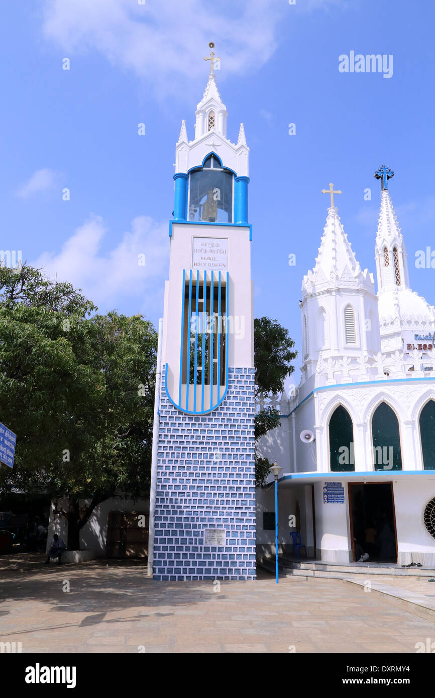 Sitio de la aparición de Nuestra Señora de la salud de Vailankanni, distrito de Nagapattinam, Tamil Nadu, India Foto de stock