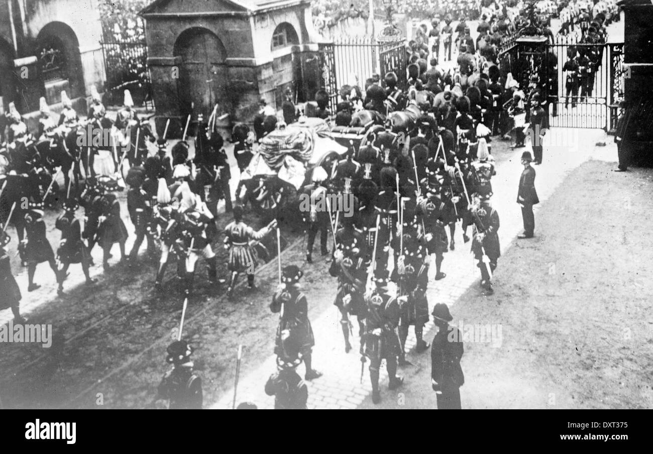 La procesión fúnebre del Rey Eduardo VII de Inglaterra. Foto de stock
