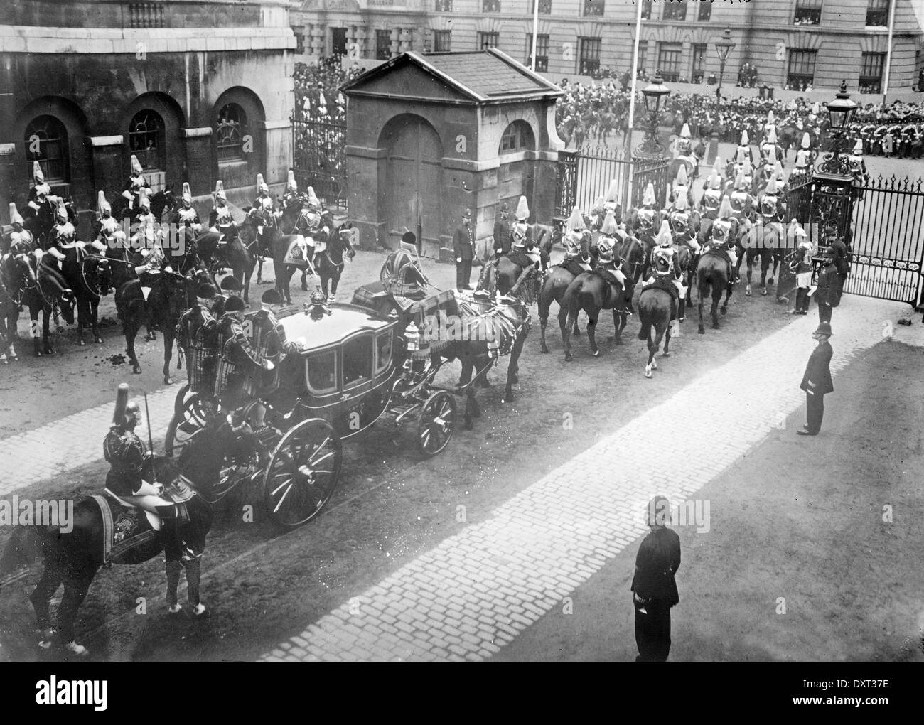 La procesión fúnebre del Rey Eduardo VII de Inglaterra. Foto de stock