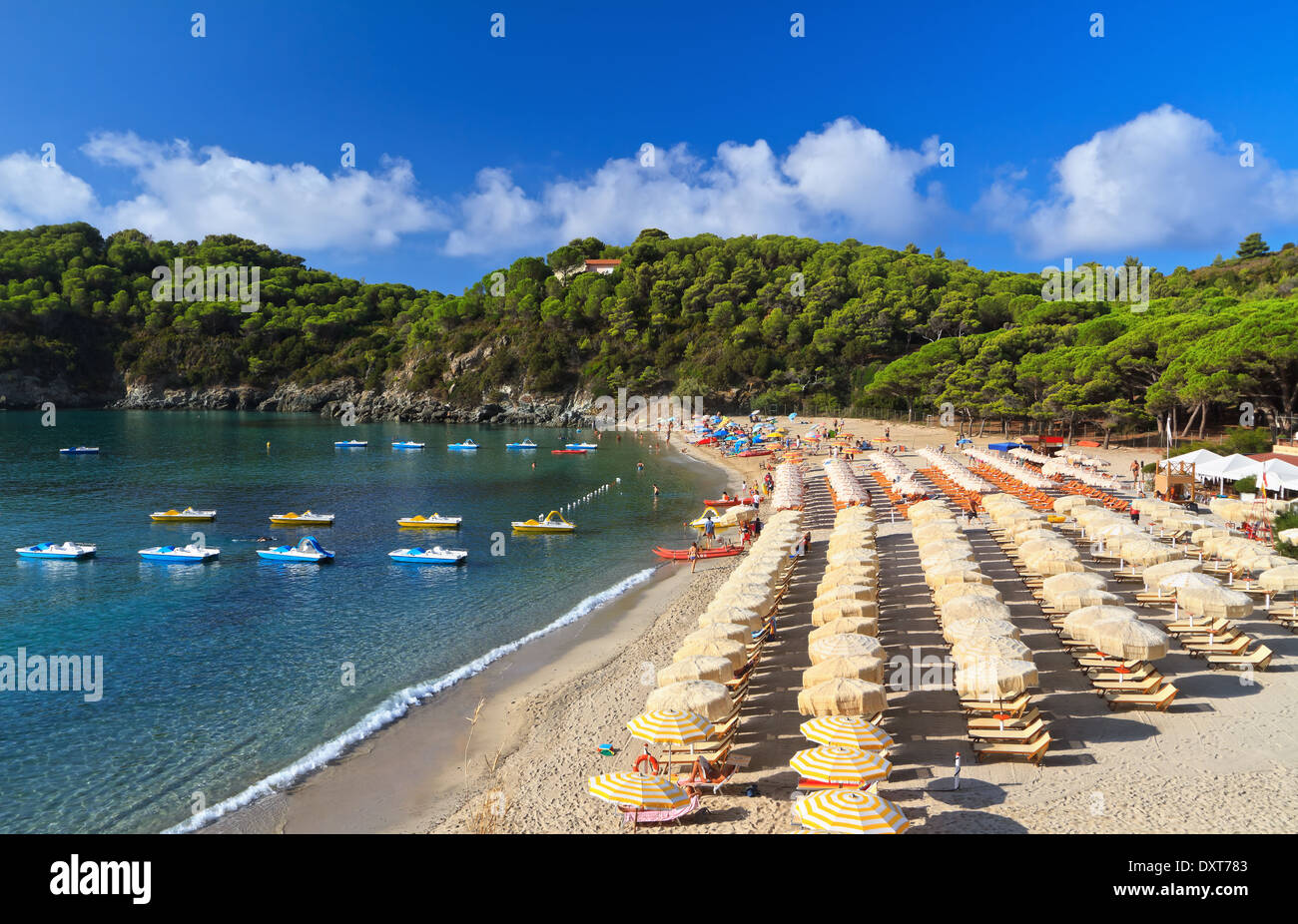 Fetovaia Beach en la isla de Elba, Toscana, Italia Foto de stock