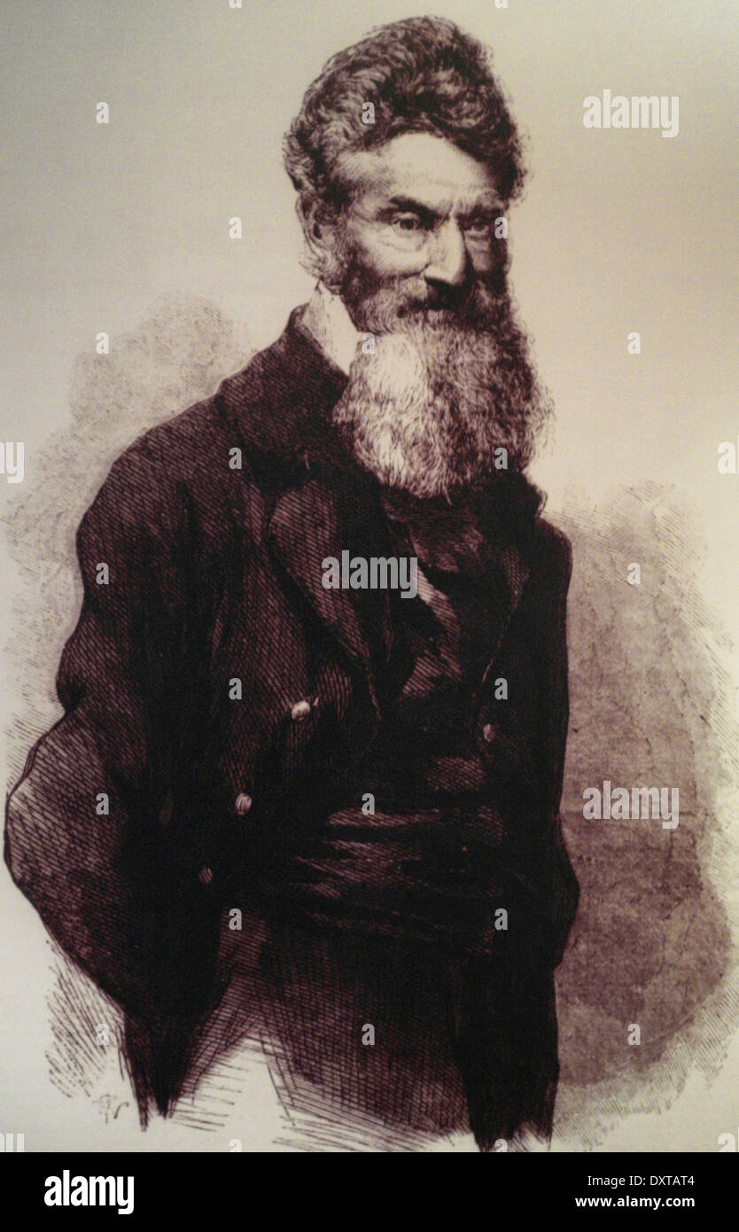 Abolicionista John Brown, circa 1858 Foto de stock