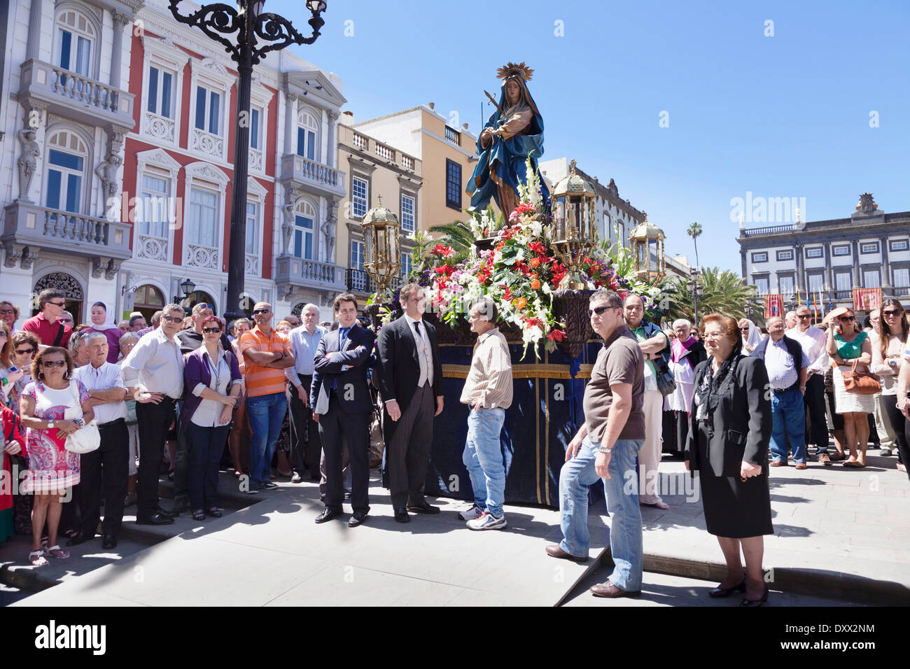 Procesión de Semana Santa en el centro histórico de Vegueta, Las Palmas,  Gran Canaria, Islas Canarias, España Fotografía de stock - Alamy