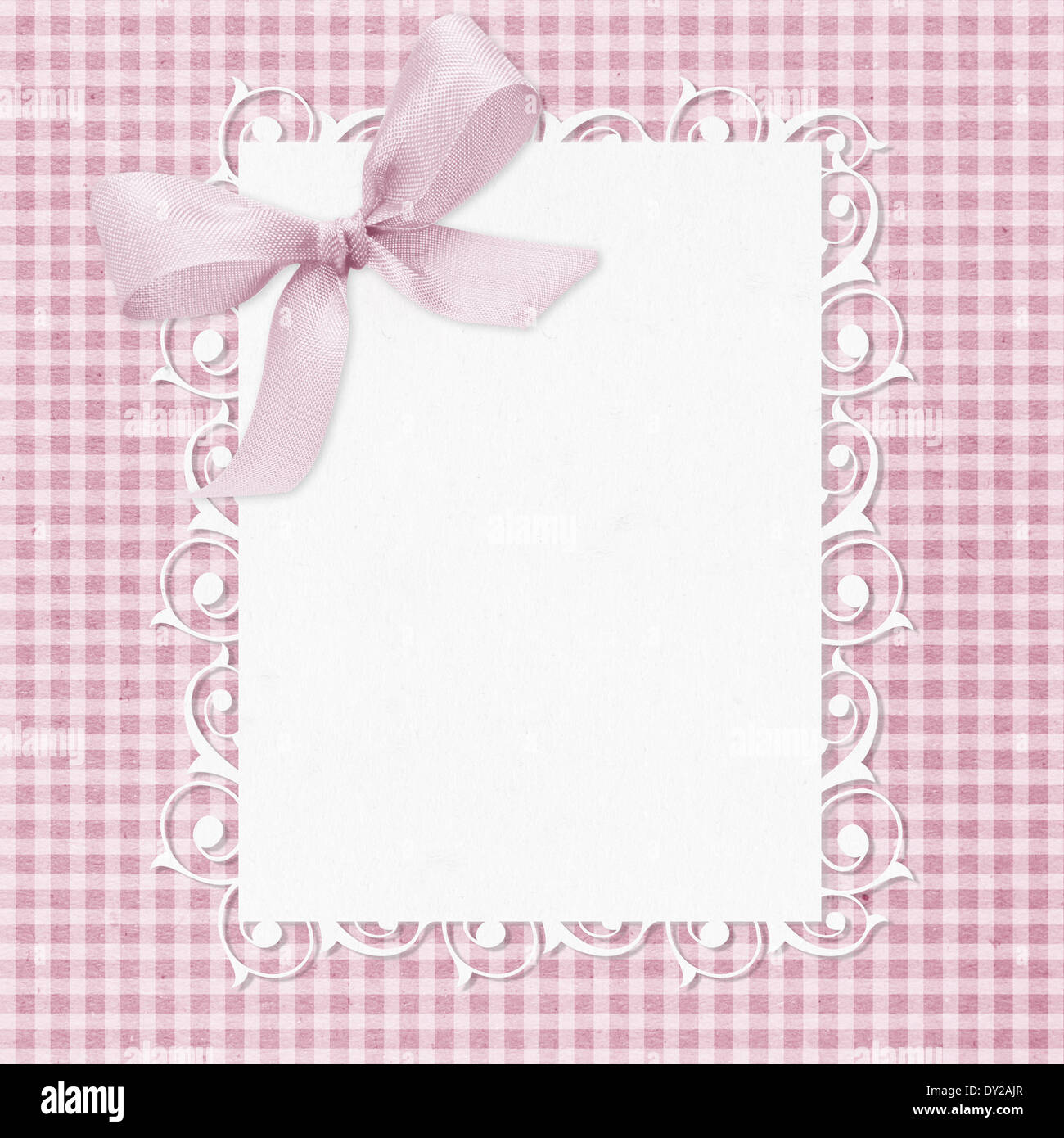 Baby Girl tarjeta de arribo con copia espacio para añadir texto. Foto de stock