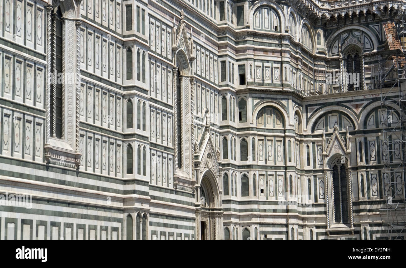 Parte de la Catedral de Florencia en Florencia (Italia) Foto de stock