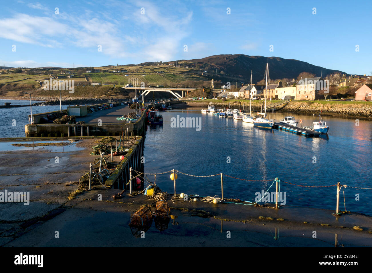 El puerto deportivo en el puerto de Helmsdale, Sutherland, Escocia, Reino Unido. Foto de stock