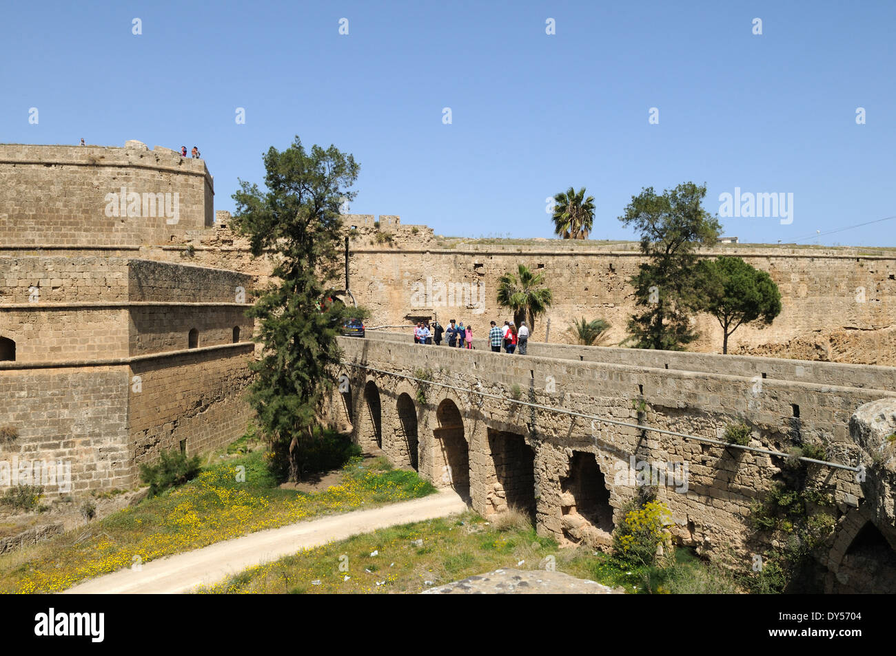 Y bastión de gateway en Famagusta, la poderosa muralla Norte de Chipre Septentrional Foto de stock