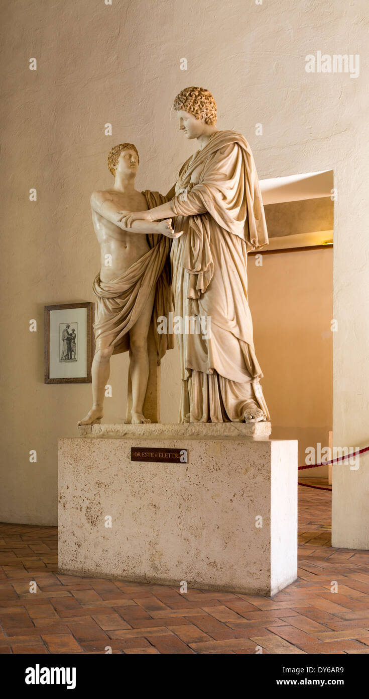 Estatua de Orestes y Electra, Museo Nacional Romano, el Palazzo Altemps