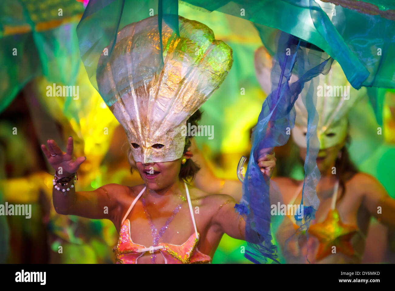 Luces de carnaval, bailes, mitos y leyendas. Foto de stock