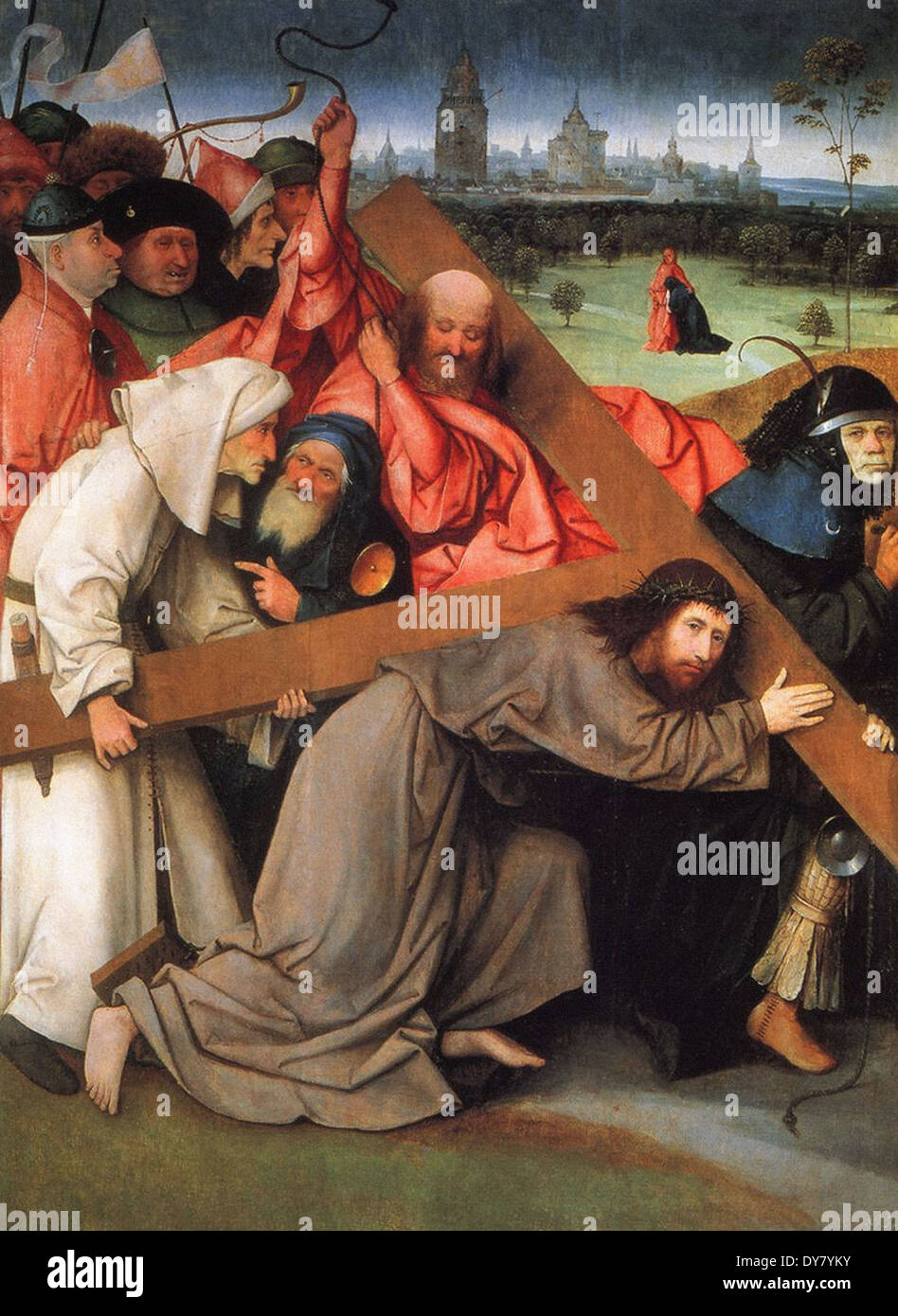 Hieronymus Bosch, llevando la cruz de Cristo Foto de stock