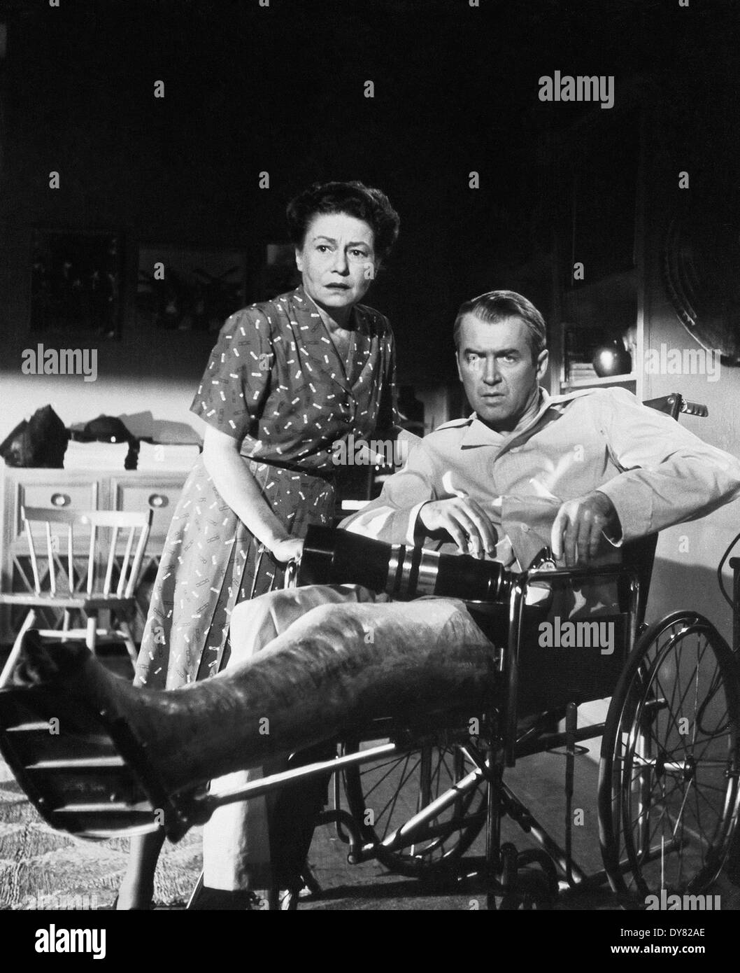 Ventana trasera - James Stewart - Director : Alfred Hitchcock - 1954 Foto de stock