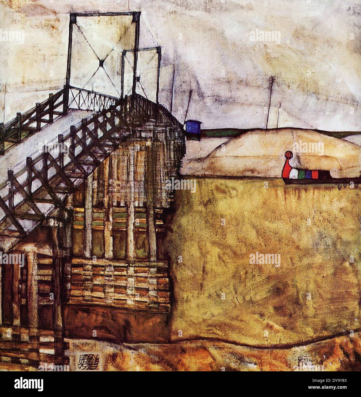 Egon Schiele El Puente Foto de stock