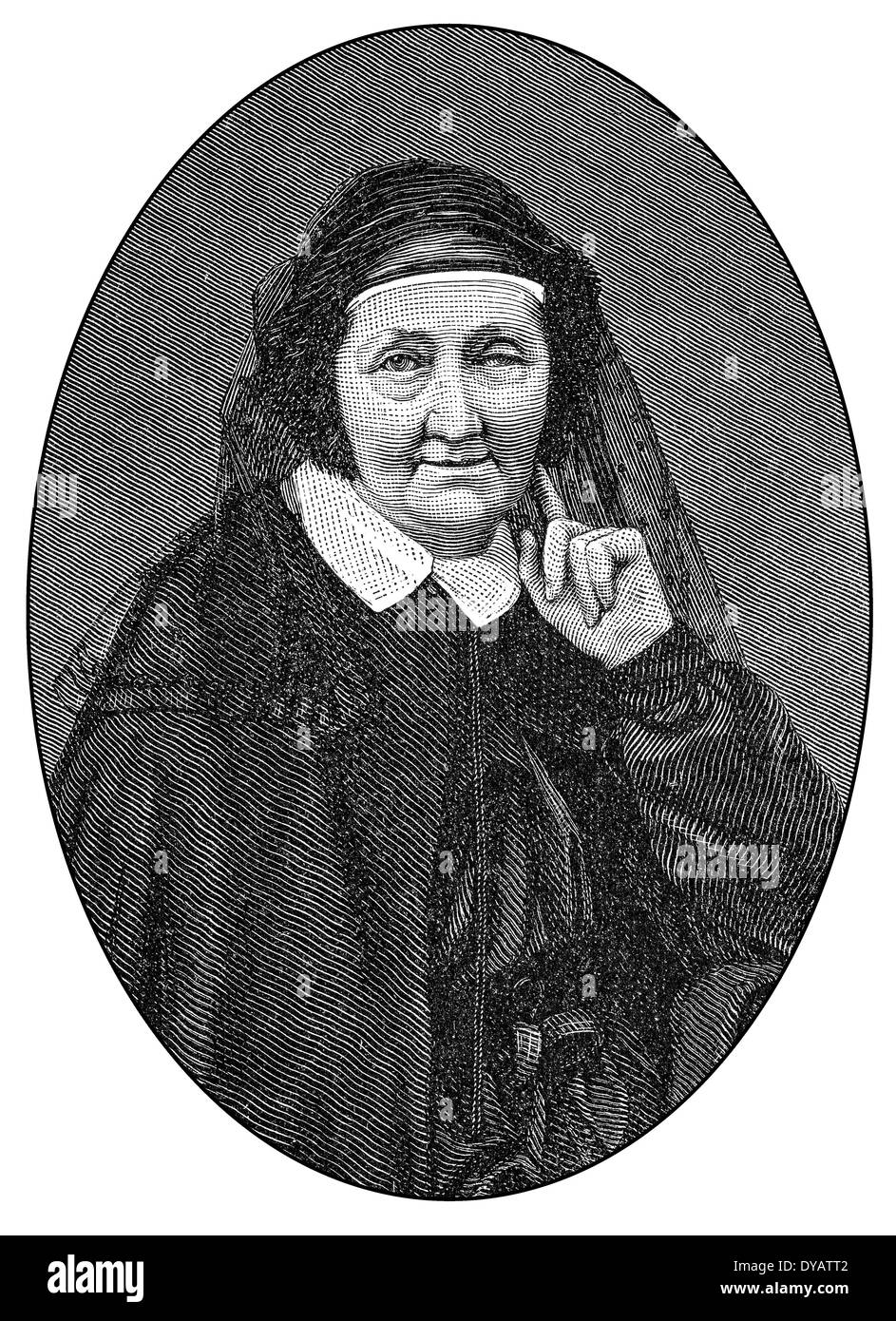 La condesa Ida von Hahn-Hahn, 1805 - 1880, un autor alemán, Foto de stock