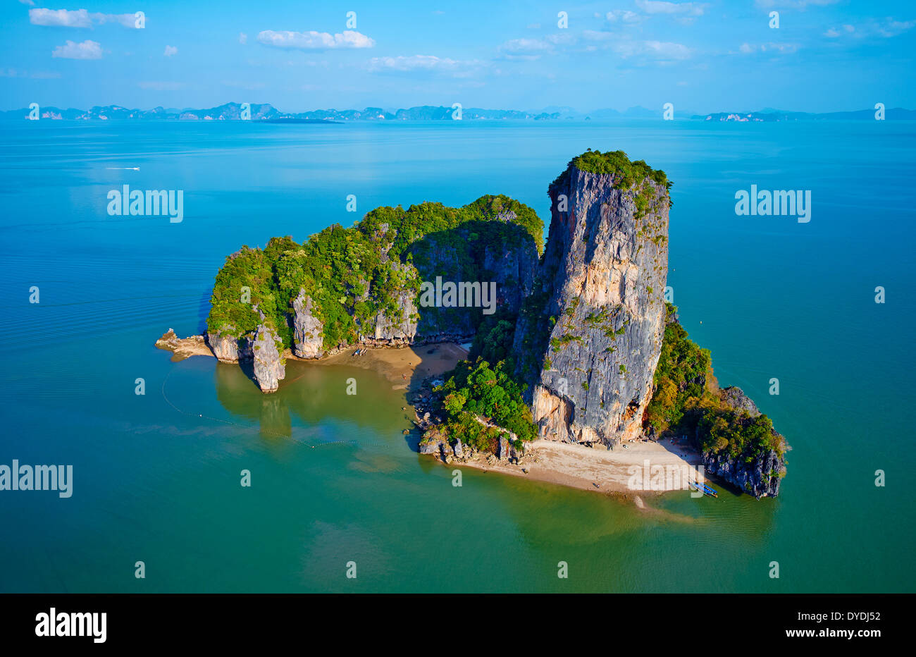 Tailandia, por la bahía de Phang Nga, Ao Phang Nga, Ko parque nacional Khao Phing Kan Island, la isla de James Bond Foto de stock