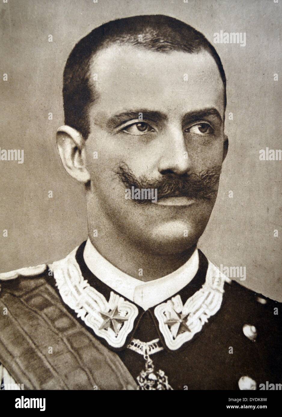 Victor Emmanuel III (1869 - 1947), Rey de Italia (29 de julio de 1900 - 9 de mayo de 1946). Foto de stock