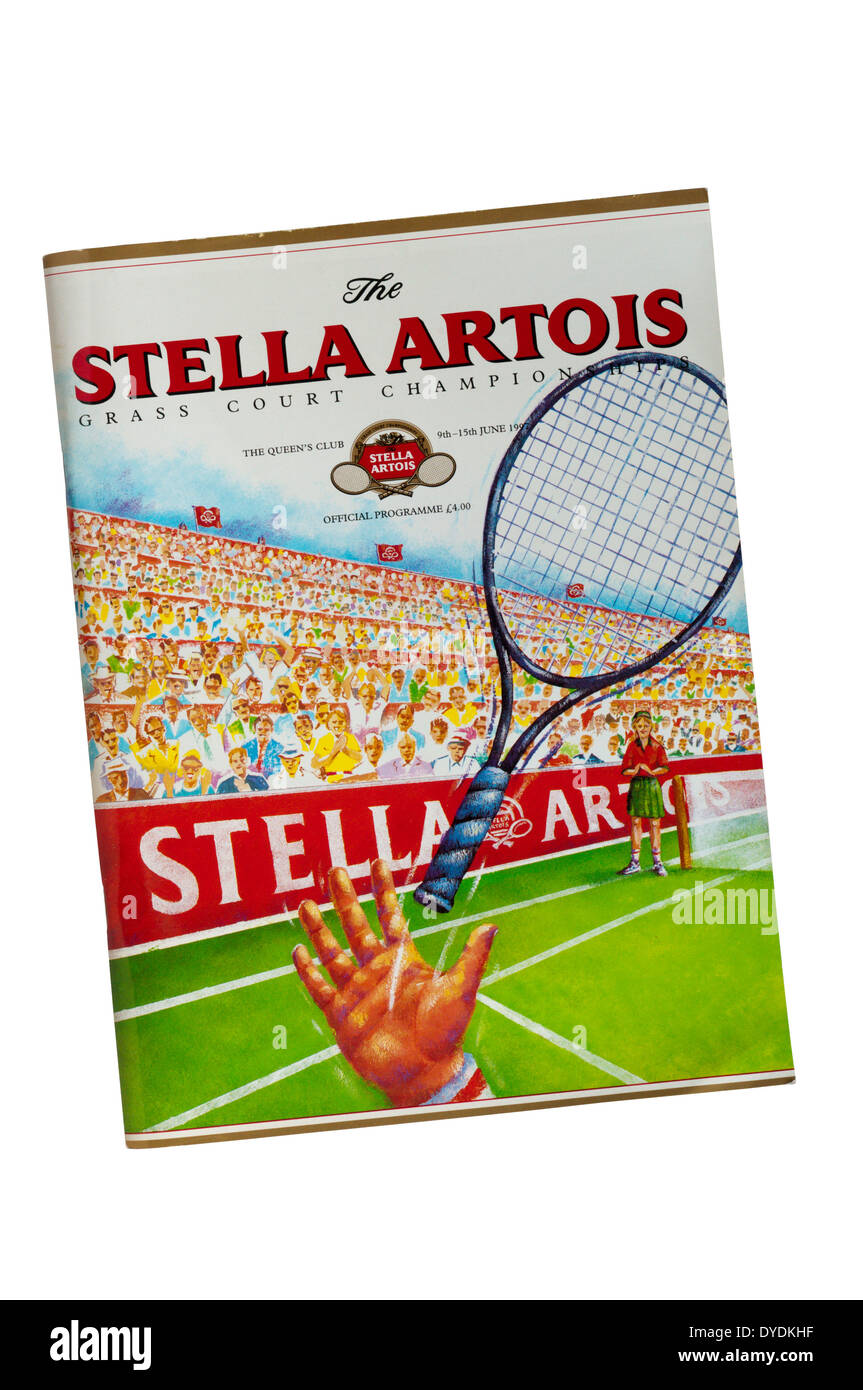 Programa para el 1997 Stella Artois campeonatos de tenis de corte de césped en el Queen's Club. Foto de stock