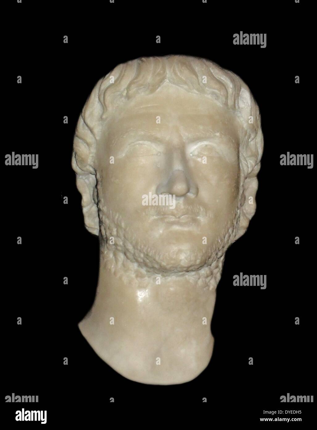 Busto de mármol del Emperador Gallienus 266. El emperador romano desde el 260-268 . Foto de stock