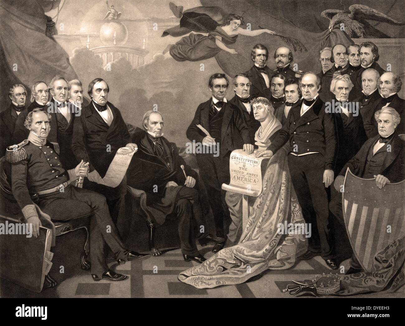 Europea de 1852. La impresión de la imagen original. Foto de stock