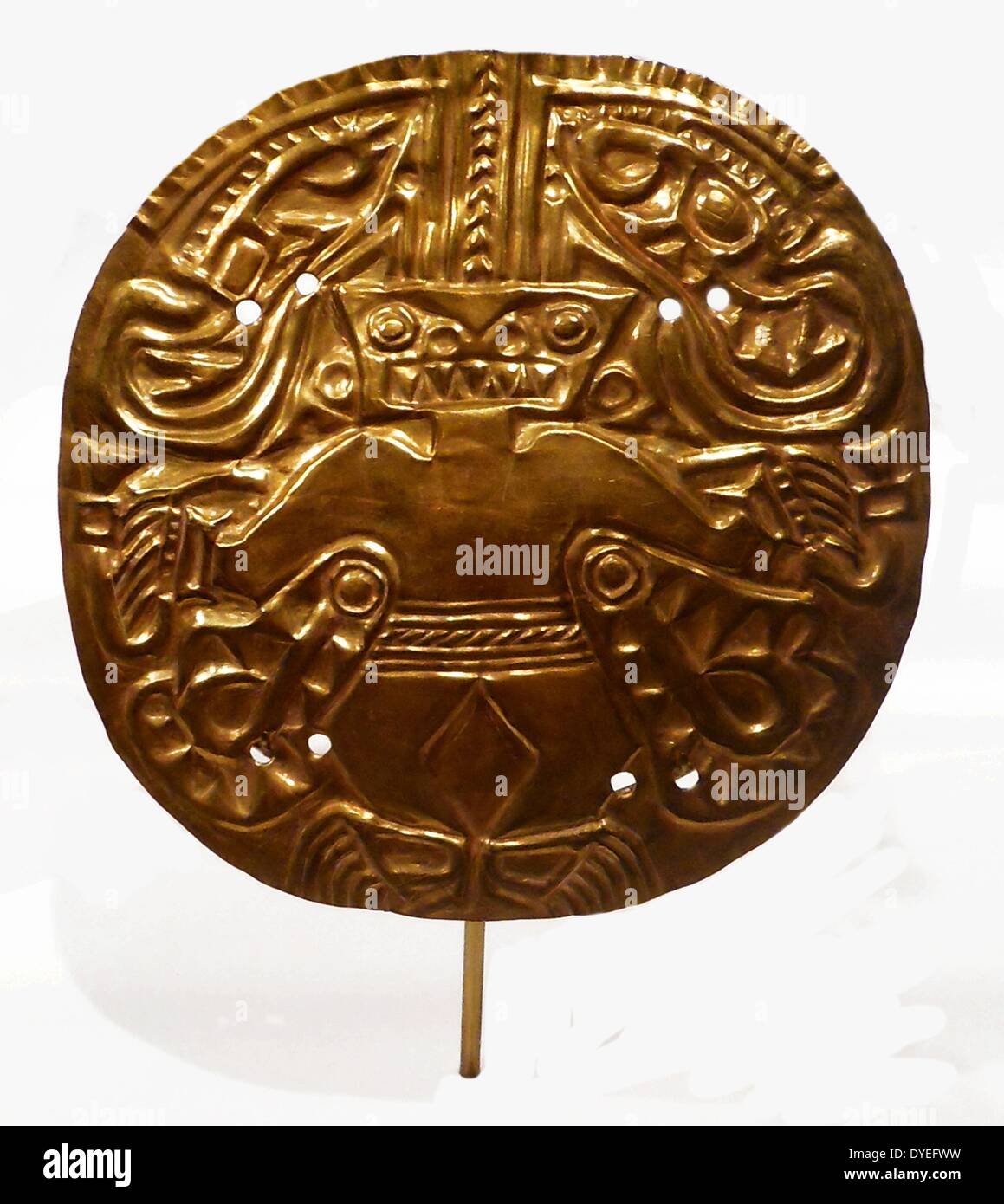 Cocodrilo Doble Disco de Oro 1876 A.D. Foto de stock