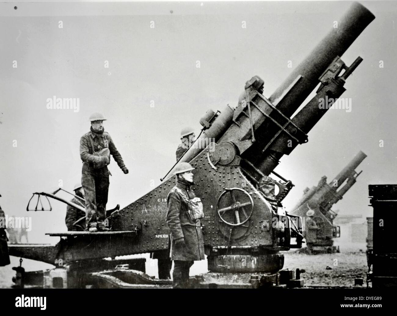 Posición de blindados británicos en Francia en torno a 1944. La II Guerra Mundial Foto de stock