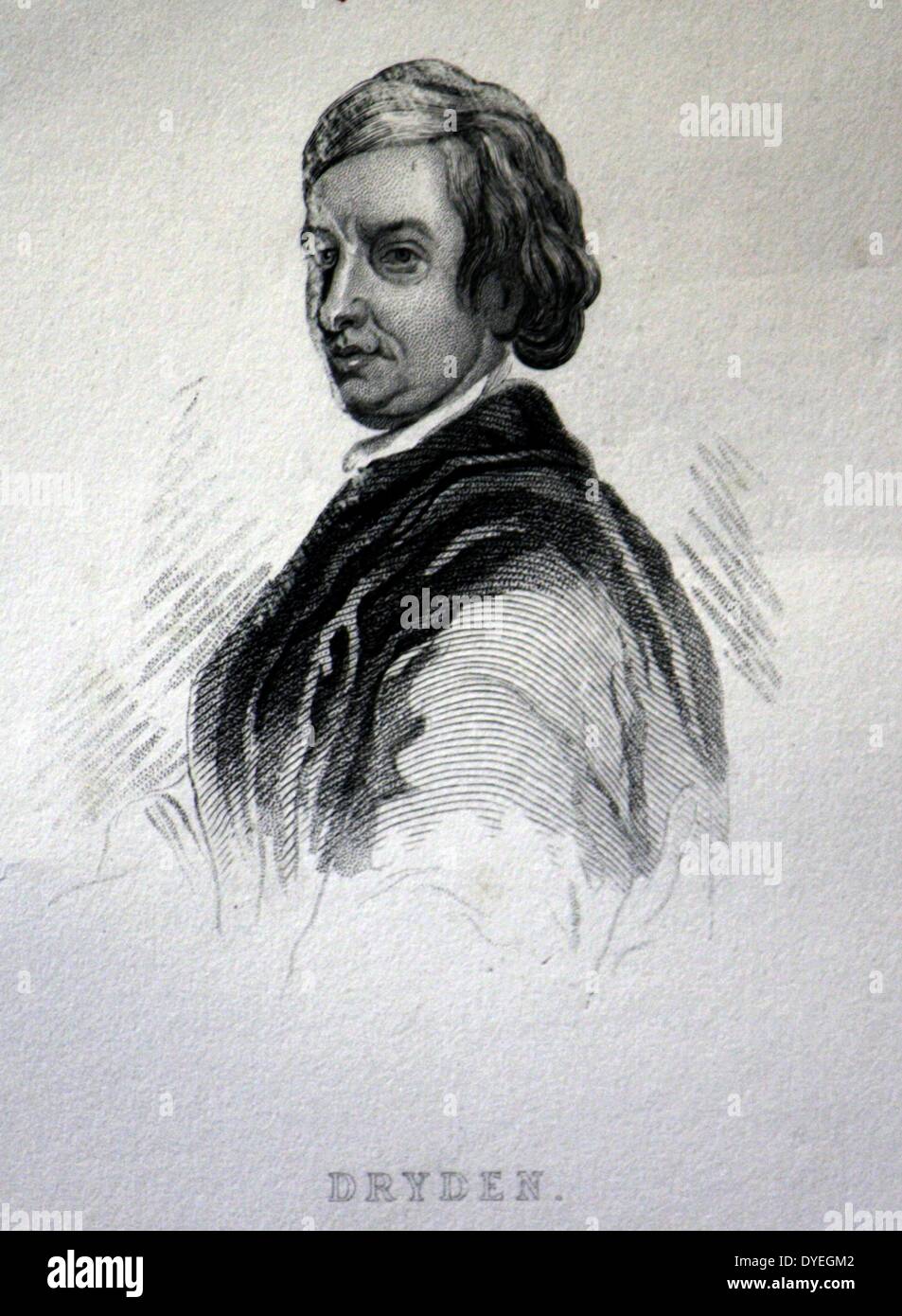 John Dryden (1831-1700) fue un poeta inglés, crítico literario, traductor y dramaturgo, que se hizo poeta laureado en 1668. Foto de stock