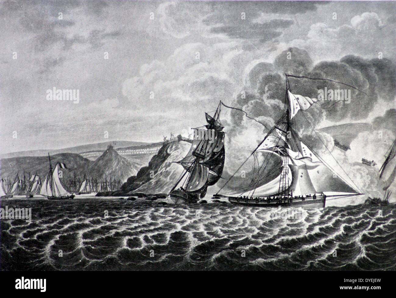 El Almirante Mitchell en Boulogne 1853. La nave sirvió en dos contratos para la Marina Real como un cortador armados contratados o goleta, uno al final de las guerras revolucionarias francesas y la segunda al comienzo de las guerras napoleónicas. Ha participado en varios importantes compromisos y pequeñas acciones. En 1806 el Almirantazgo comprado y se la llevó a su servicio como Sir Andrew Mitchell en 1807. Foto de stock